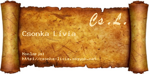 Csonka Lívia névjegykártya
