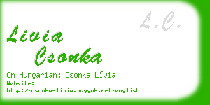 livia csonka business card