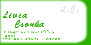 livia csonka business card